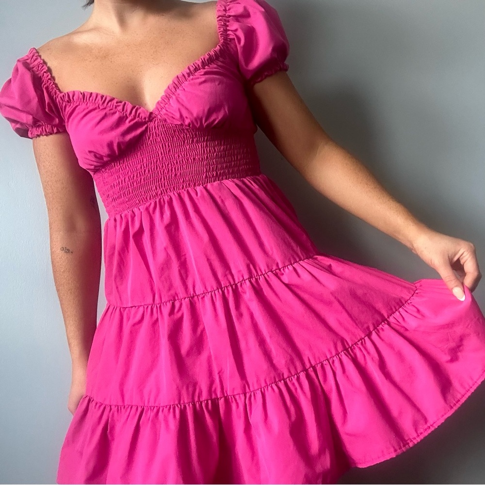 Pink mini dress